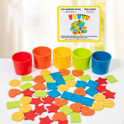 Color Shape Sorting Toy, Fine Motor Game, Preschool Early Educational for Children Kids 2-5 Year Old