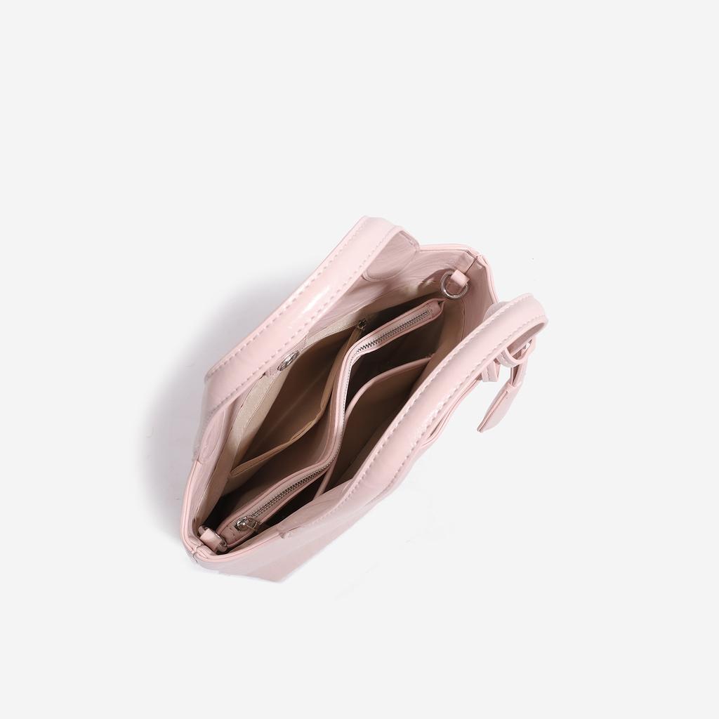 Unique Spring-summer Date Pink Handbag, Sweet Style Crossbody Bag, Simple Commuter Tote Bag, Basket Bag, Bucket Bag