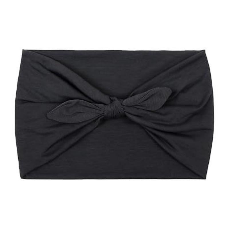 Knotted Rabbit Solid Color Elastic Ear Bow Headband Yoga Sports Headband Sweat-absorbent Antiperspirant Elastic Headdress