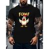 European sizes Chicken F CAW F Crinkle Plus Size Men'S T-Shirt
