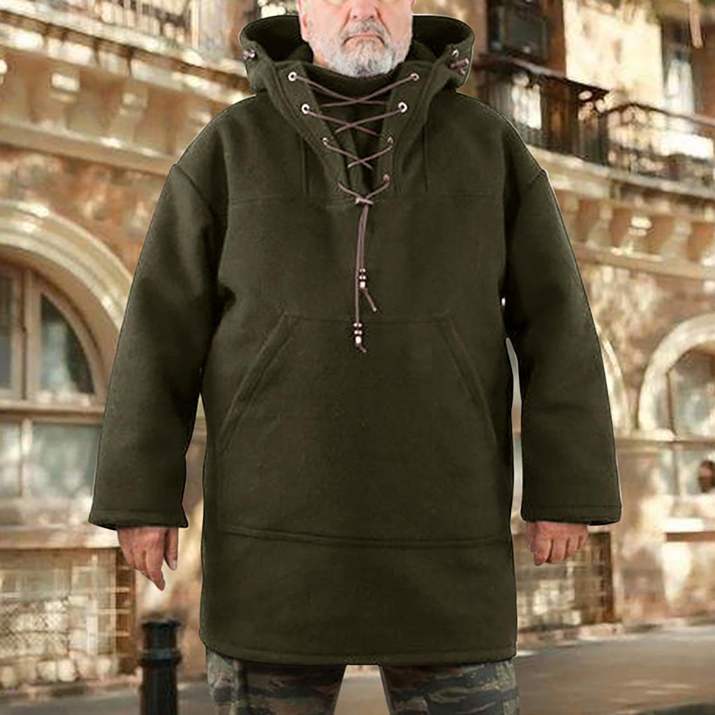 Men's Wool Heavy Coat Winter Leisure Jacket  Color Plus Size Casual Sweater