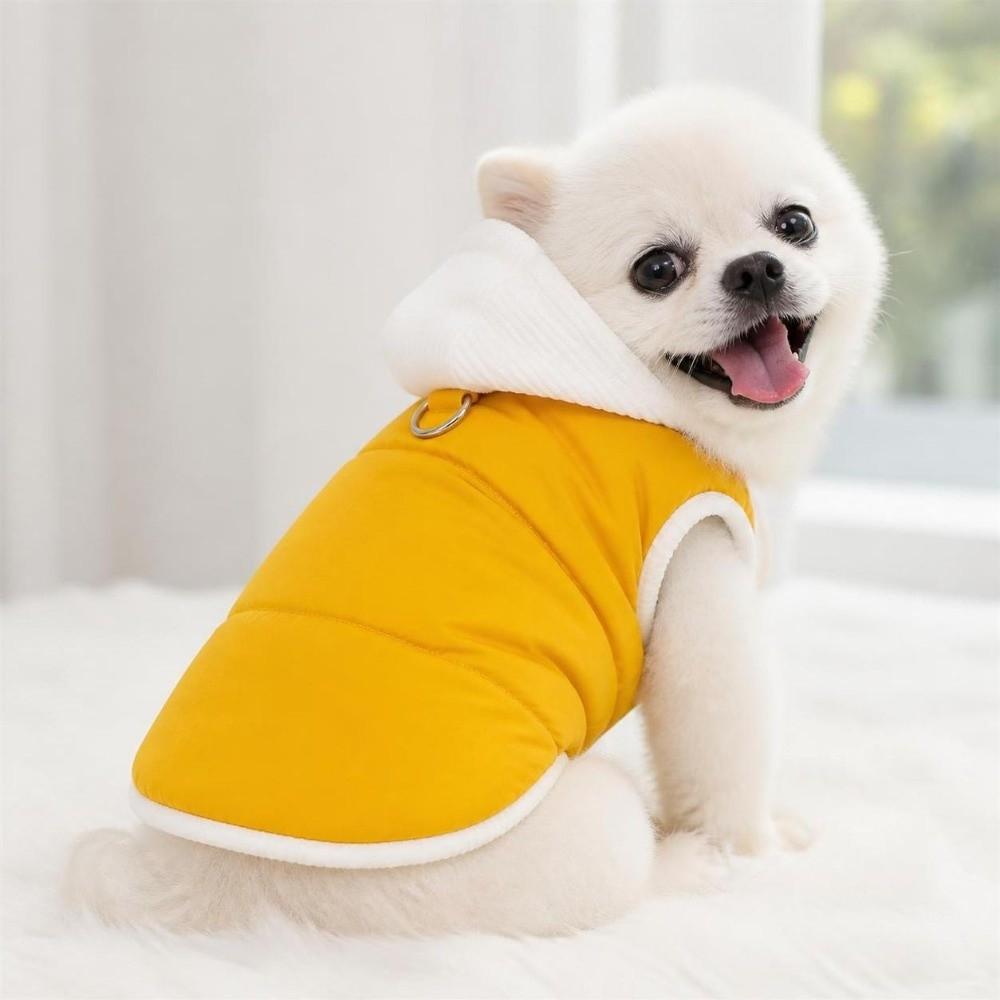 Plush Dog Hiking Jacket Winter Dog Vest Coat Cute Pet Clothes  for Small Medium Dog