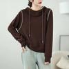 Korean Style Women's Versatile Winter Hoodie: Simple Solid Color Casual Pullover