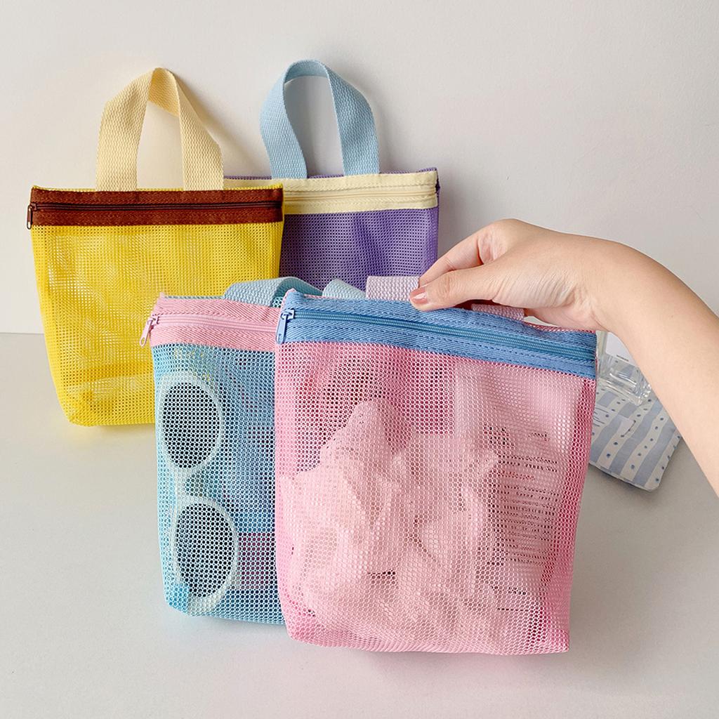 Beach Bag Mesh Shower Caddy Bag Tote Bag for Women Pool Bag Travel Cosmetic Bag Foldable Portable Toiletry Bag Gifts