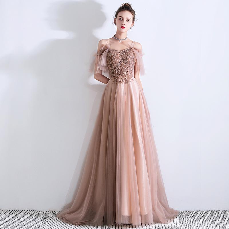 Nuevo Banquete Elegante Vestidos Largos Formales Vestido de Noche  Lentejuelas Abalorios Vestidos de Fiesta Largos comprar a buen precio —  entrega gratuita, reseñas reales con fotos — Joom