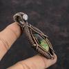 Australian Chrome Chalcedony Pendant Rainbow Moonstone Pendant Copper Wire Wrapped Pendant Gemstone Jewelry Handmade Pendant Copper Jewelry