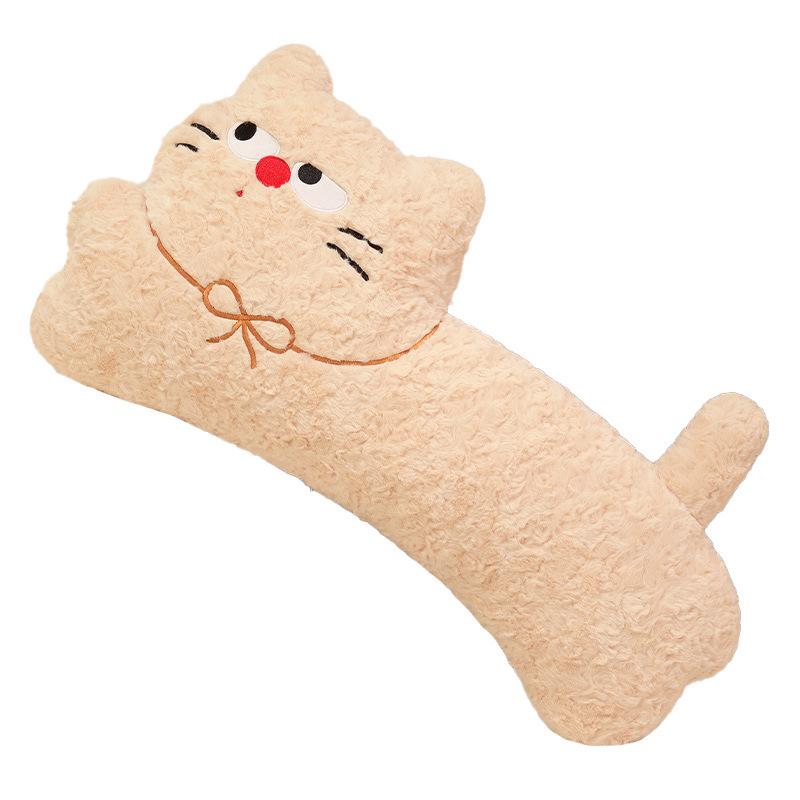 Cartoon Kitten Long Pillow Curved Pillow Children'S Bed Cat Throw Pillow Doll Removable And Washable Cushion