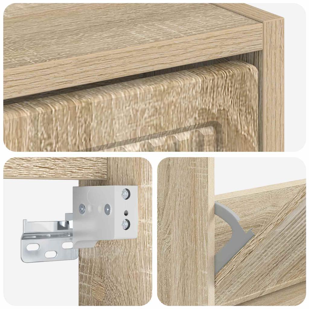 Wall Mounted Shoe Cabinet EDE 71 x 17 x 43 cm Particleboard