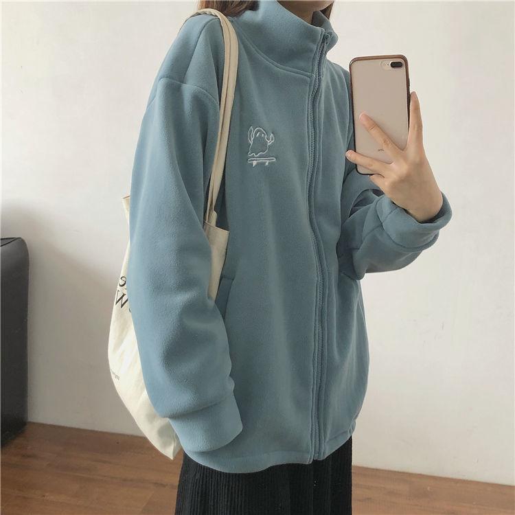Wintermelk Whirring Polar Fleece Jas Dames Herfst en Winter Lamswol Plus Fleece Trui Granulaire Fleece