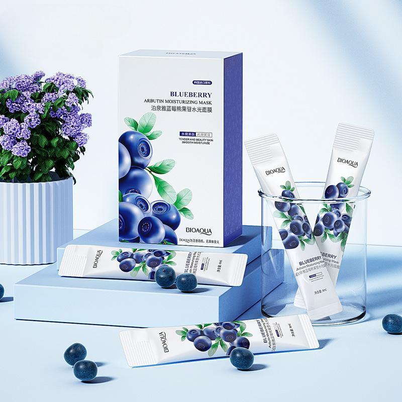 

20 Pcs/Lot Blueberry Arbutin Disposable Mask Moisturizing Refreshing Oil Control Brightening Skin Tone Sleep Mask Shrink Pores 20pcs