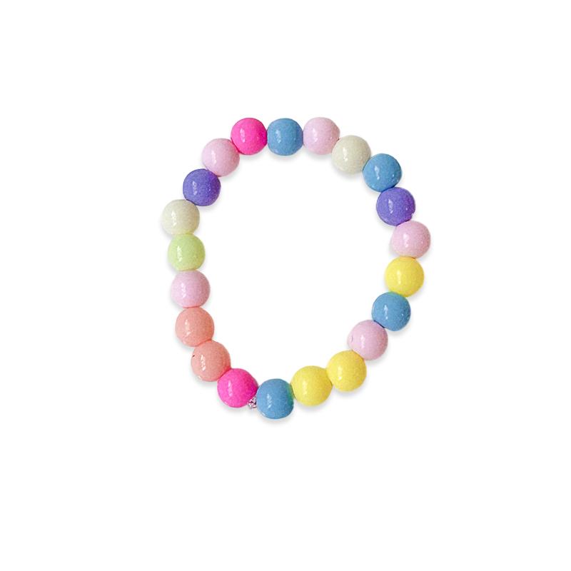 

1 шт. Красочное ожерелье из бусин, Наряд для куклы, Детский браслет, Эластичный, Аксессуары для куклы, Милый, Конфетный цвет, Школьная награда, Разноцветный 4cm elastic