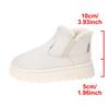 Plus Size Women's Thick Sole Winter Snow Boots - Fur-Lined, Low Cut, Warm Velvet Style