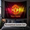Custom Name Text Tapestry,Manchester United Decorative Wall Hanging, Background Tapestry For Home Bedroom