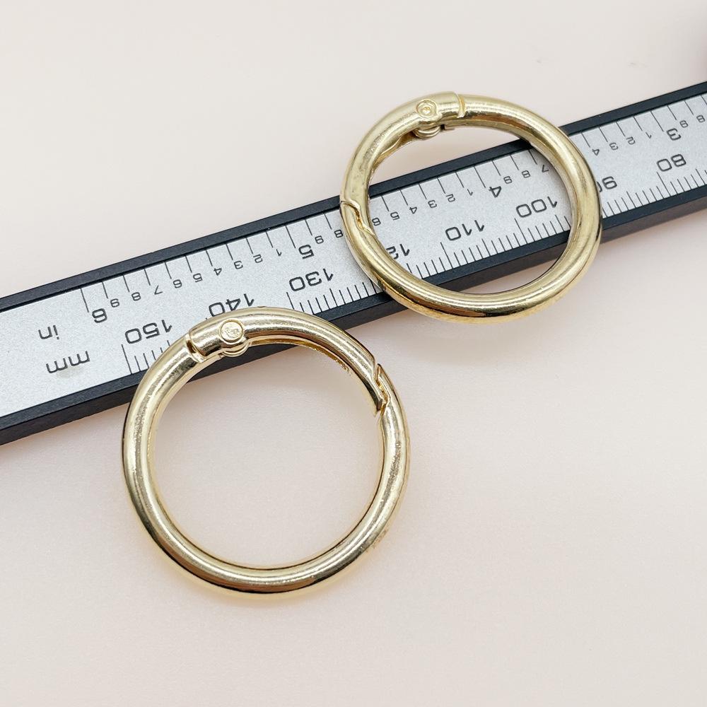 33mm Colorful Coil Spring Snap Buckle Luggage Bag Doll Keychain Ring Ornament