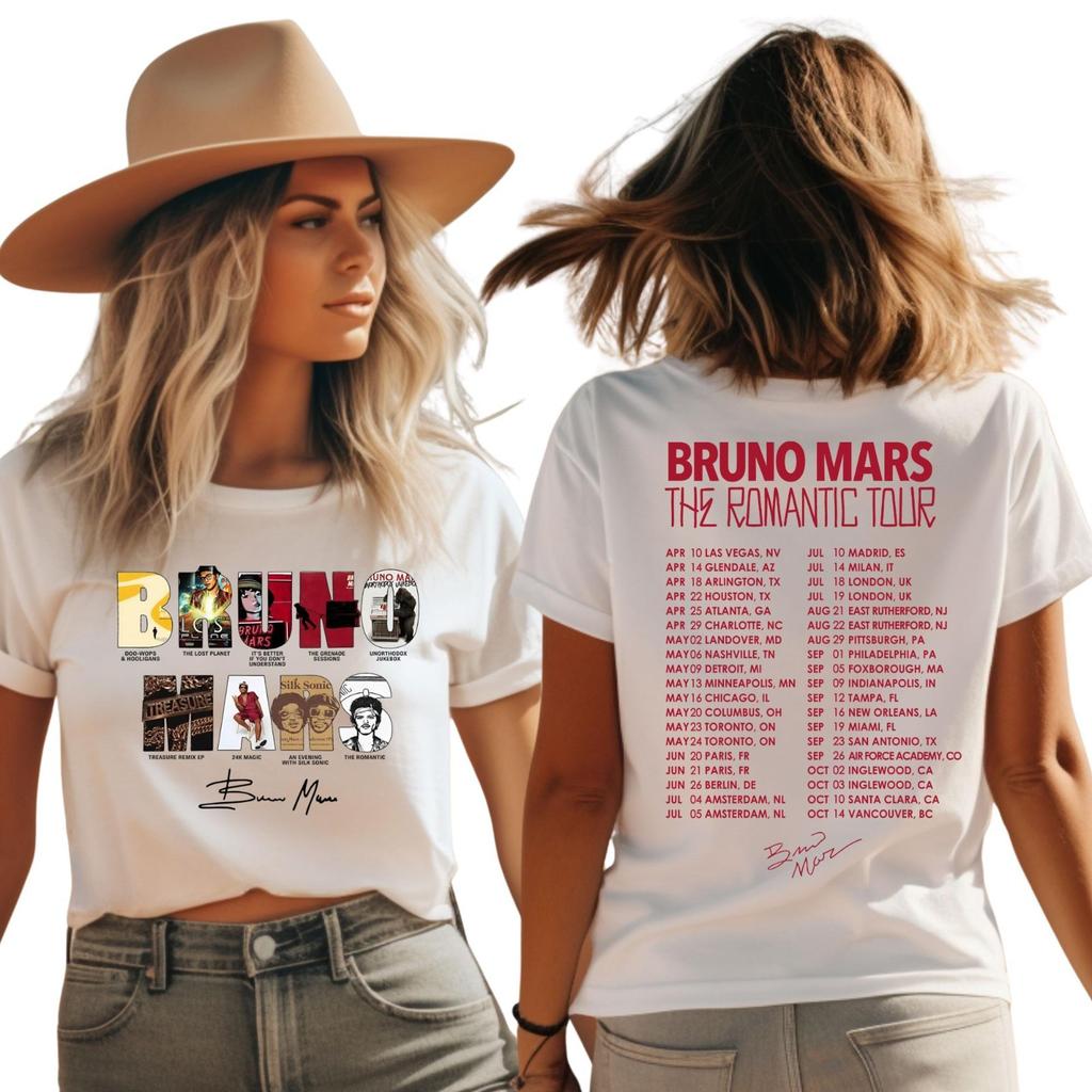 Bruno Romantic Tour Inspired Concert Shirt, Vintage Rap Music Festival Tee, Mars