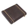 Cigar Storage Case Double Zippered Portable Leather Composite Wood Cigar Humidor for Travel