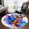 Butterflies And Flowers Painting Fashion Rug Nonslip Carpet Office Chair Mat Design For Office Decor Home Living Room Bedroom Giftt1