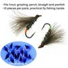 10PCS #16 CDC Emerger Dry Flies UV Reactive Floating Barbed Hook Trout Grayling Artificial Fishing Lures