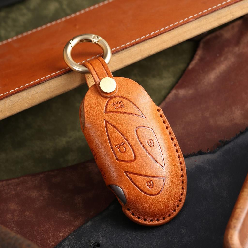 Leder Schlüsselhülle ist geeignet für moderne Autoschlüsselhülle, reine handgenähte Echtleder High-End Schlüssel Schutzhülle
