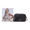 Coach Jes 25 Double Zipper Closure PVC Shoulder Bag Women Shoulder Bag Dark-Brown Multicolor C1767-IMNOX