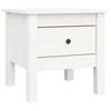 813786 vidaXL Table d'appoint Blanc 40x40x39 cm Bois massif de pin