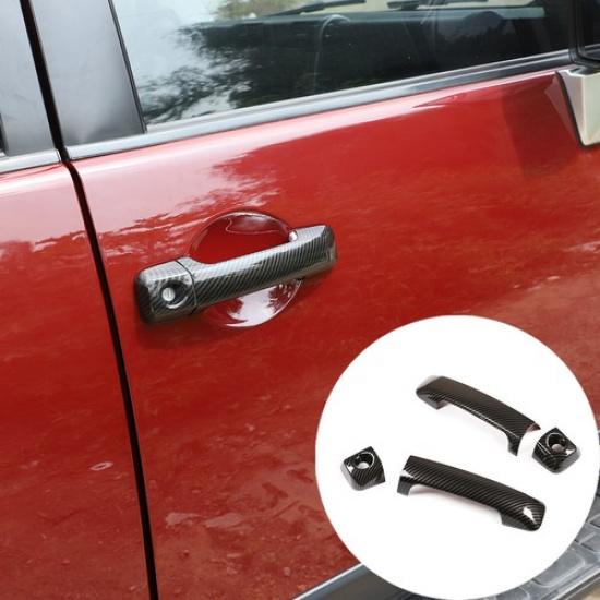 For Toyota FJ Cruiser 07-21 ABS Fiber Exterior Side Door Handle Cover Trim