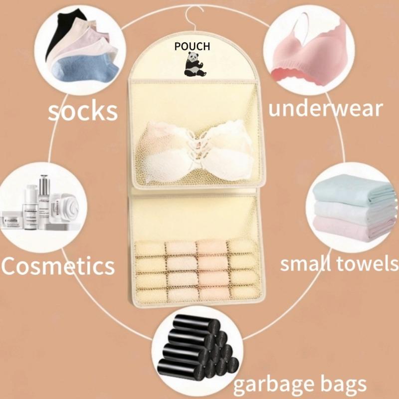 Storage Hanging Bag ,Hanging Underwear Bag, Socks, and Bra Mesh Storage Bag Wall Mounted Storage Bags, Transparent Pocket Design