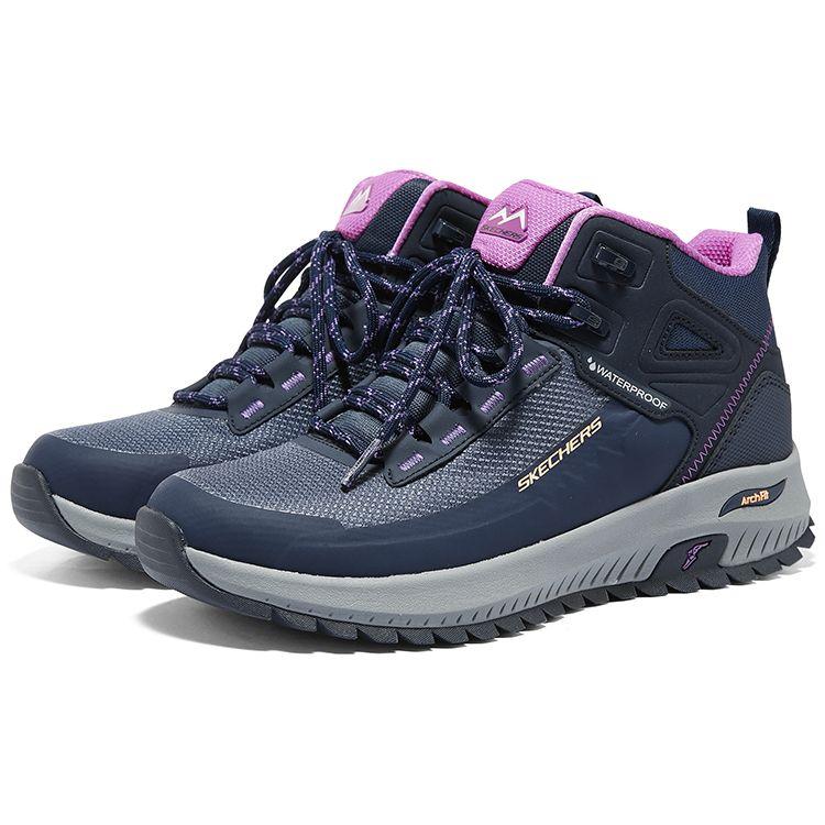 Skechers Versatile Mid-Top Outdoor Functional Shoes Women Shoes Blue Purple 180086-NVPR