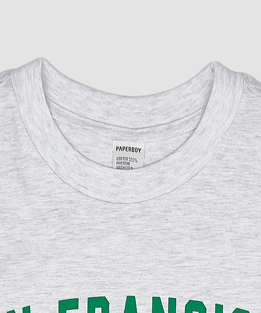 PAPERBOY San Francisco 91 Short Sleeve T-Shirt - White Melange