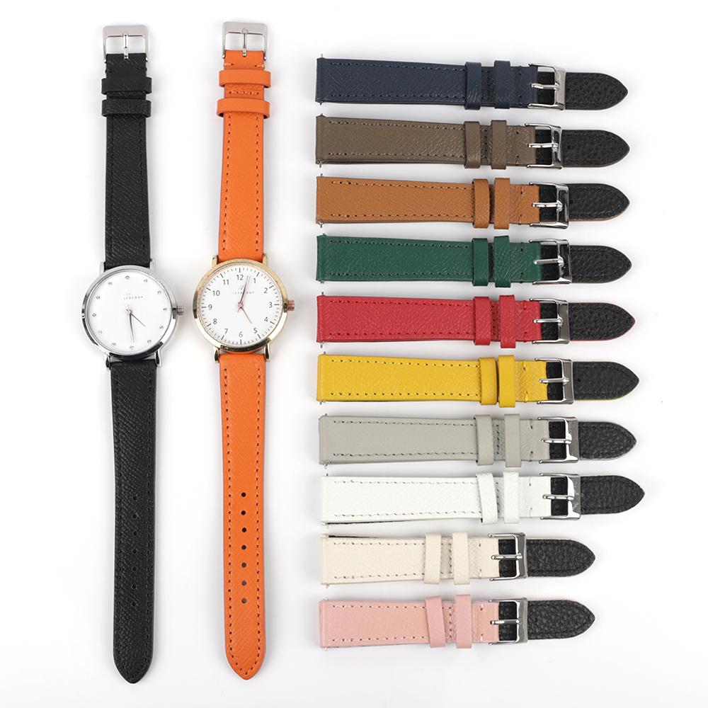 First Layer Calfskin Leather Watchband 18mm 19mm 20mm 22mm Quick Release Watch Band Hand-Made Palm Pattern Wristband Belt