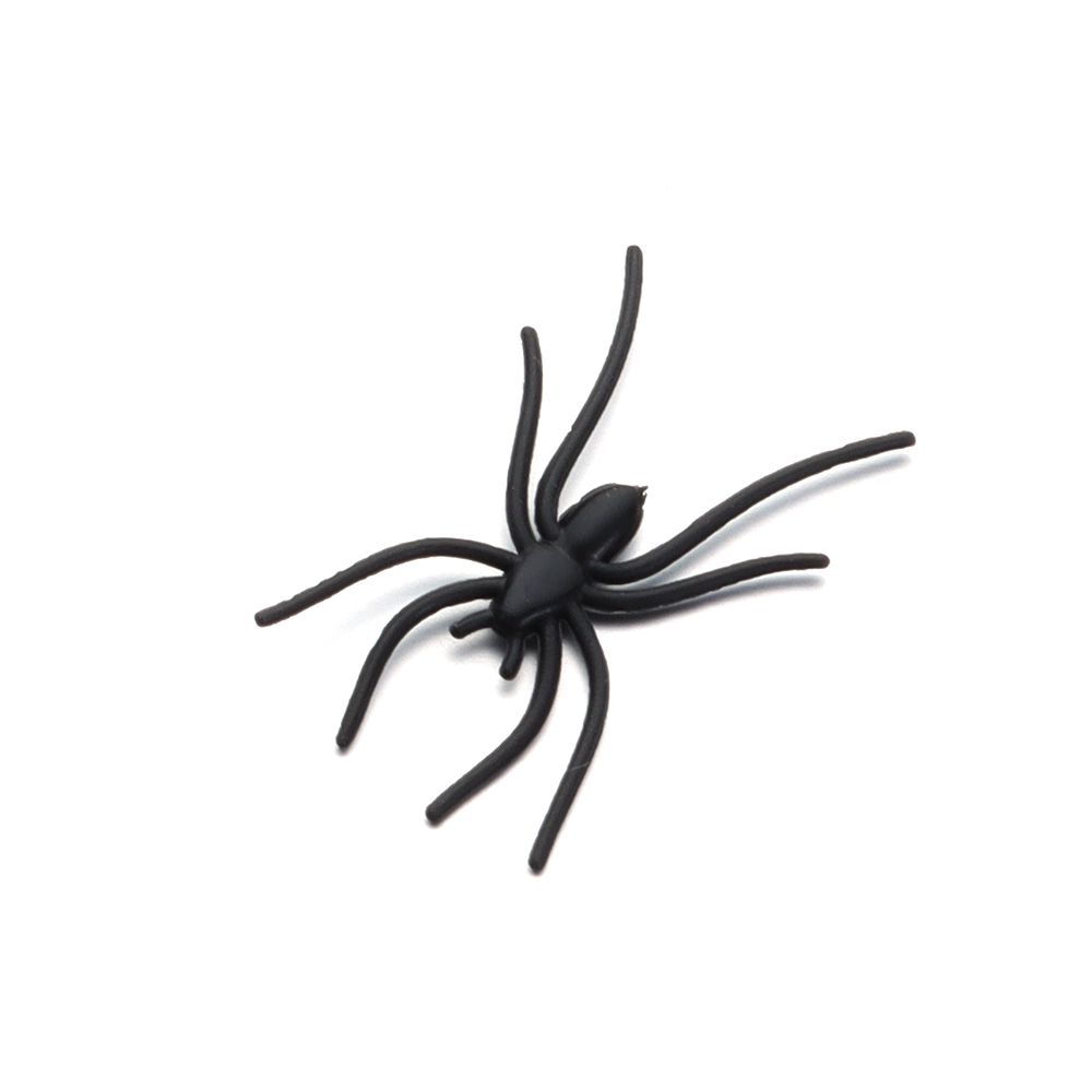 20Pcs/Pack Black Novelty Toy Halloween Haunted House Prop Decorative Spiders Plastic Fake Spider Prank Toys