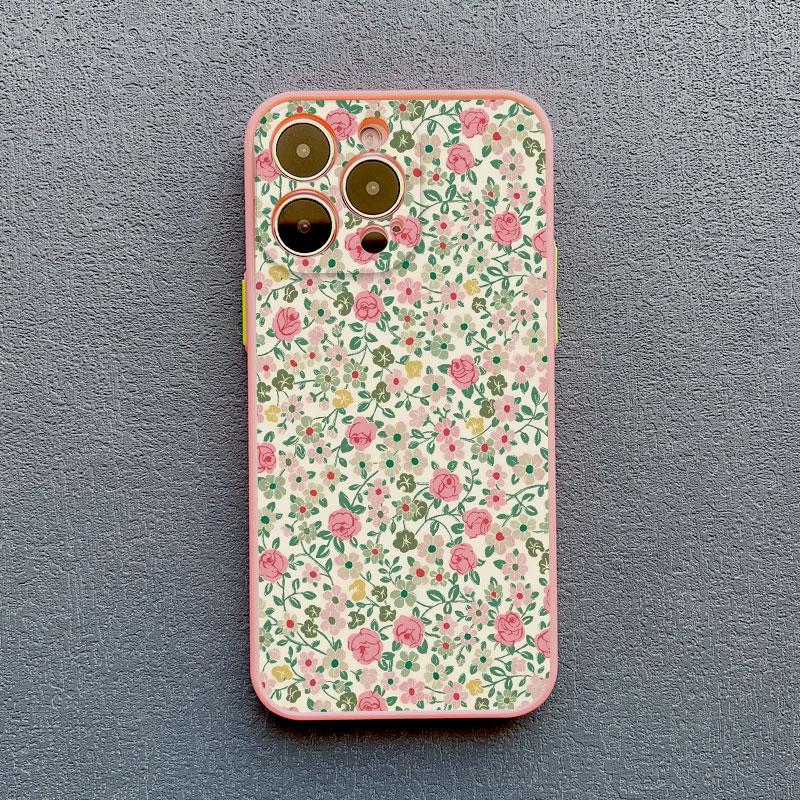 Flower Phone Case For iPhone 17 16 15 Pro Max Plus 14 11 Pro Max 13 12 Pro Max Mini Full Graph Floral Shockproof Cover Fundas