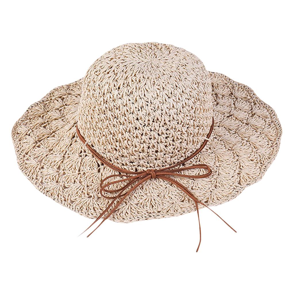 Fashion Women Ponytail Top Bow Foldable Sun Hat Visor Hat