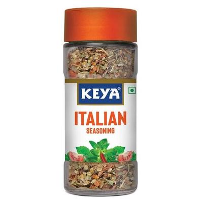 Keya Przyprawa Włoska, Całkowicie Naturalna i Zdrowa Włoska Mieszanka Przypraw do Pizzy, Makaronu | Szklana Butelka | Premium Zioła i Przyprawy 35g