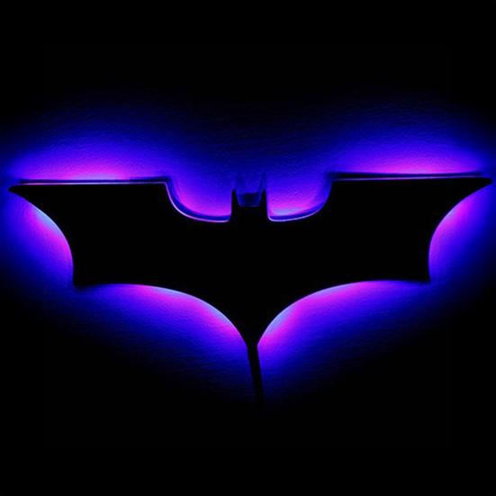 Bat Shape Lamp Night Light with Remote Control 16 Colors Changing Decorative Neon Sign LED Signal Lamp Party Decoration