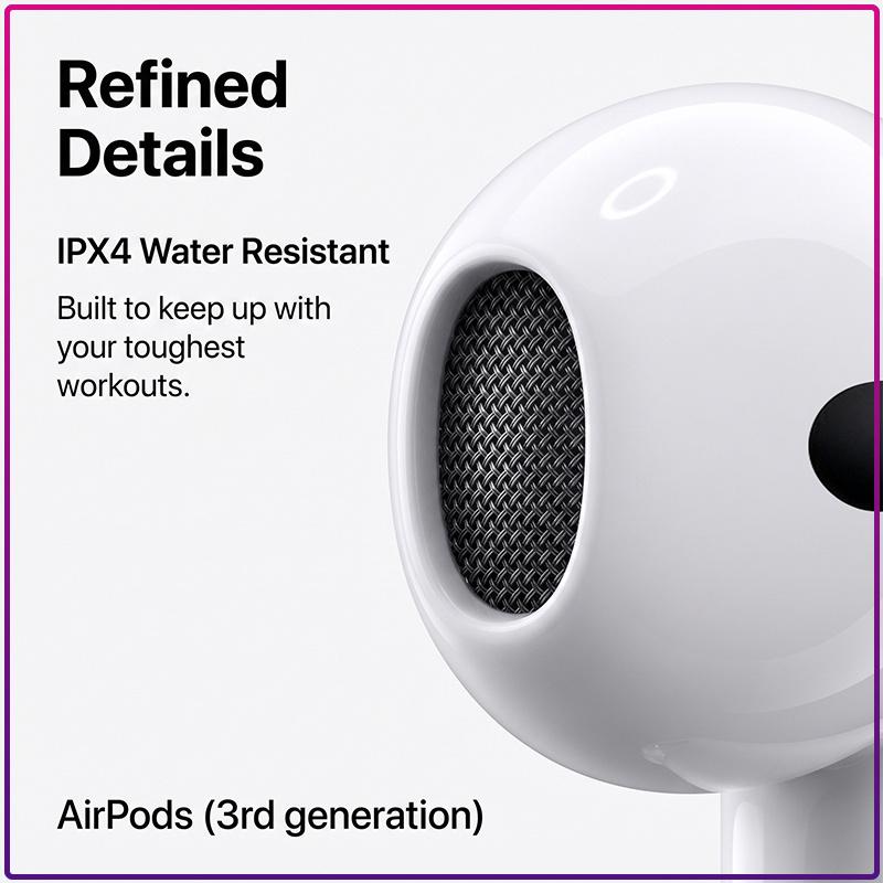 Spatial Audio Bluetooth Wireless Earbuds AirPods 3 Design Touch Sensor Clear Voice Call Portable Charging Box In Ear Sports Bluetooth Headphones