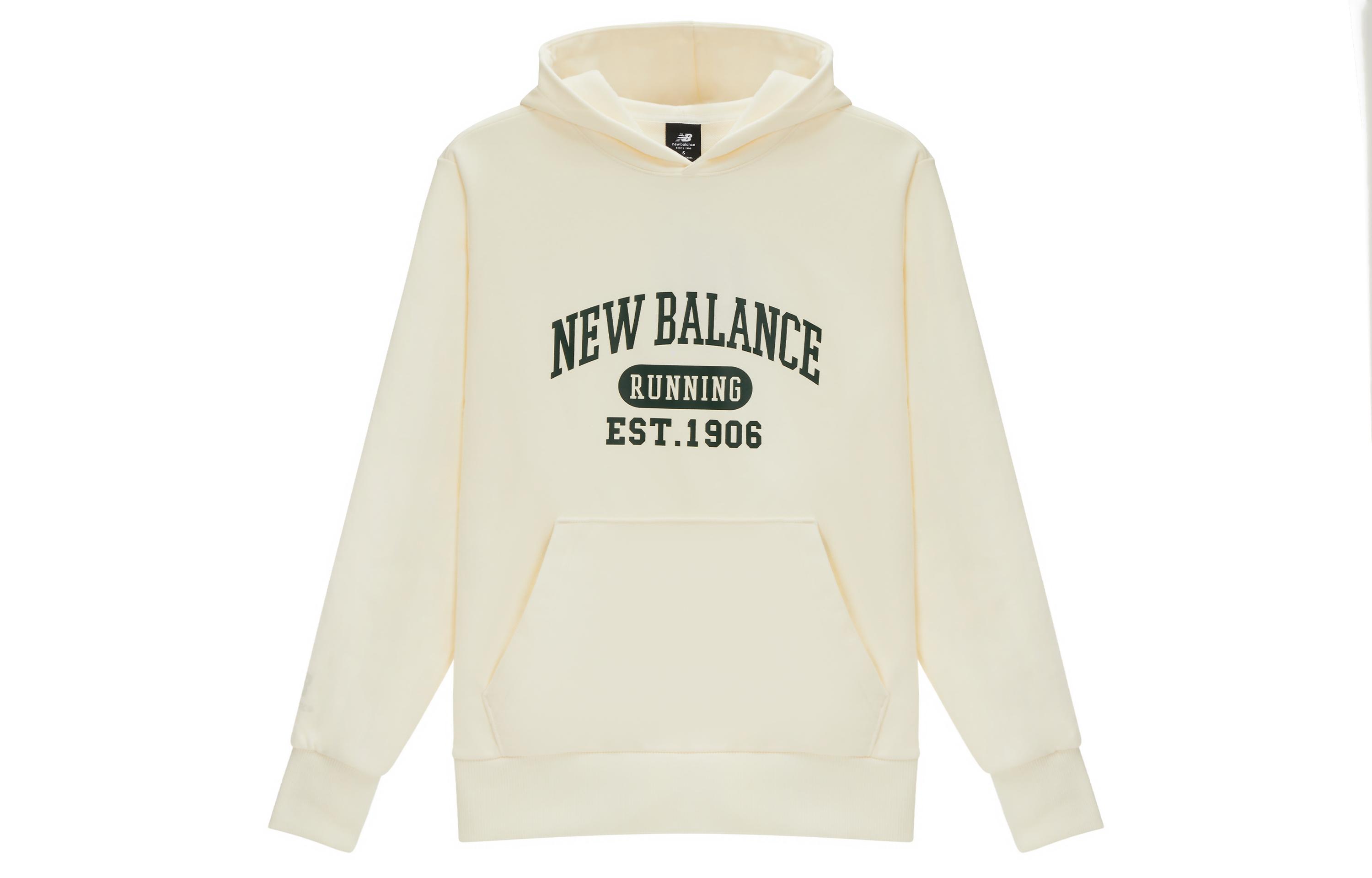New Balance Sweatshirt Fall Winter Unisex Ecru AMT31313-CIC L