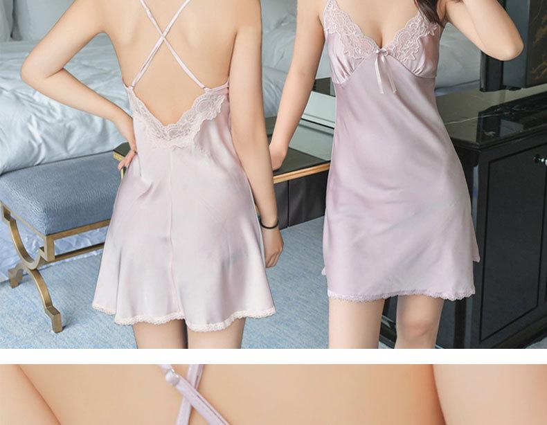 Ice Silk Nightgown: Sexy Camisole Pajamas, Pure Desire Style, Lightweight Lingerie for Spring & Summer