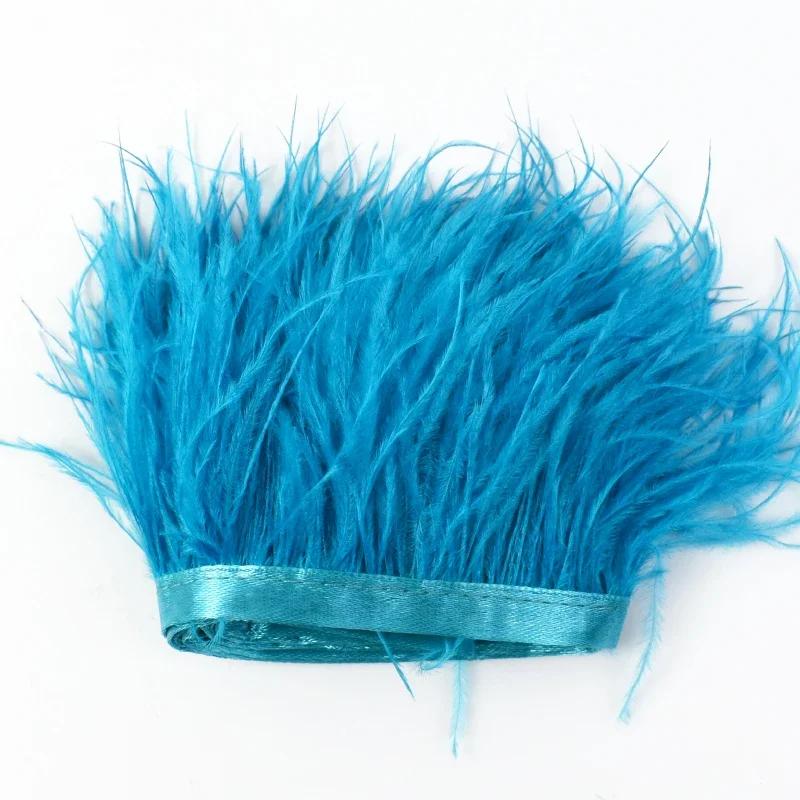 Feather2/5M 6cm Sewing Colored Feather Fringe Tassel Clothes Skirt Decoration Lace Trim Latin Dress Bag Trimmings Fringes DIY Accessory