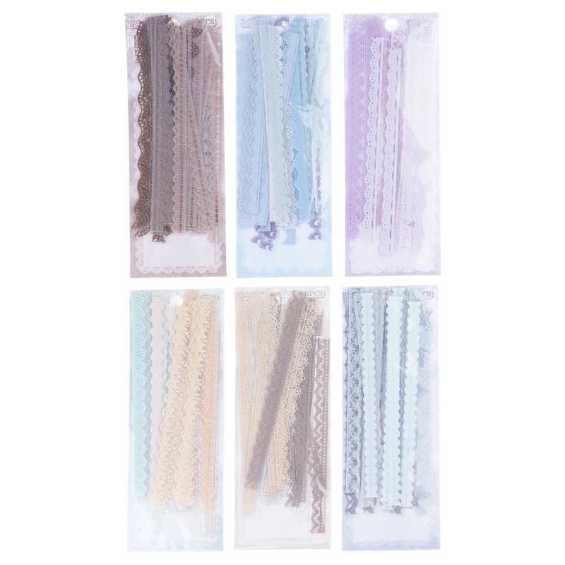 

240Pcs Aesthetic Lace Sticker Scrapbooking Decorative Sticker for Journal Notebook Photo Album Phone Case Invitation 1