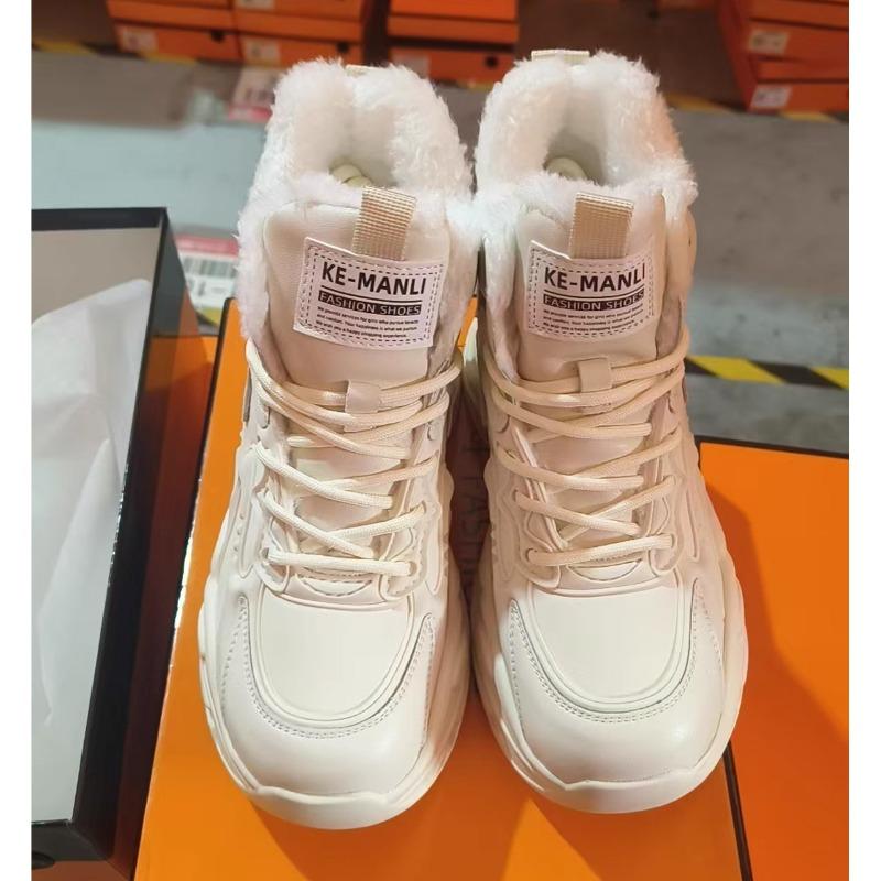 2025 Winter Genuine Leather Shoes Women Snow Boots Warm Plush Cold Winter Shoes Height Increasing 8cm Fashion Brand Ladies Ankle Boots