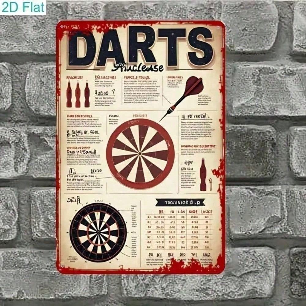 Vintage Metall Dart-Anzeigetafel Wandkunst Dekoration für Bar Pub Restaurant