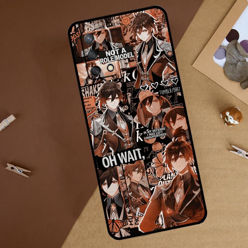 Zhongli Genshin Impact For Oppo A18 A38 A58 A78 A98 A40 A60 A80 A74 A94 A54 A16 A76 A96 A15 A57S A17 A77 Phone Case
