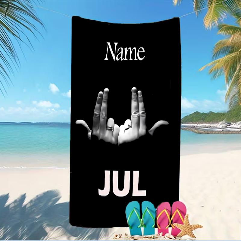 Customizable personalized beach towels Jul rapper themed designs.Suitable for the beach, yoga, sports;ideal as beach accessories