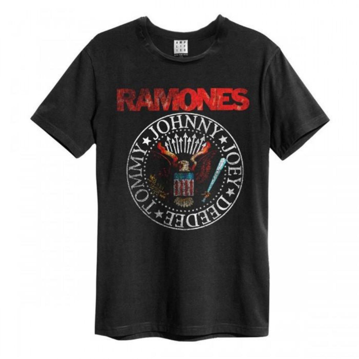 Amplified Unisex Adult Vintage Seal Ramones T-Shirt S чёрный