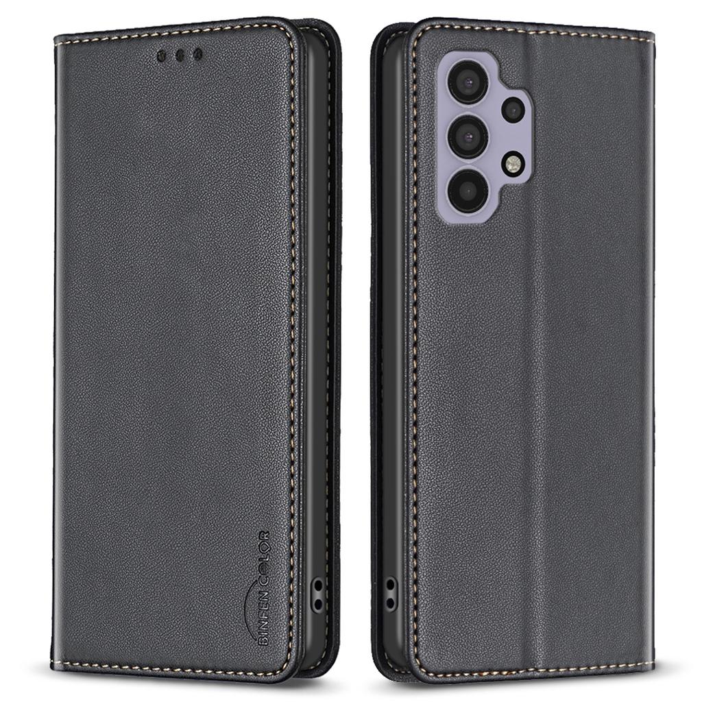 BINFEN COLOR BF18 Stand Case for Samsung Galaxy A32 5G/M32 5G Leather Phone Cover with Card Slots