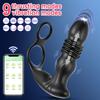 Dual Motor Silicone Anal Plug Prostate Stimulator Penis Ring Retractable Male Masturbator Vibrating Butt Plug Sex Toys for Man