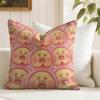 KKobito ZZukan Peach Cushion Cover Eco Linen Pillow Case DoubleSided Print Breathable Durable Zipper Home Decor Gift