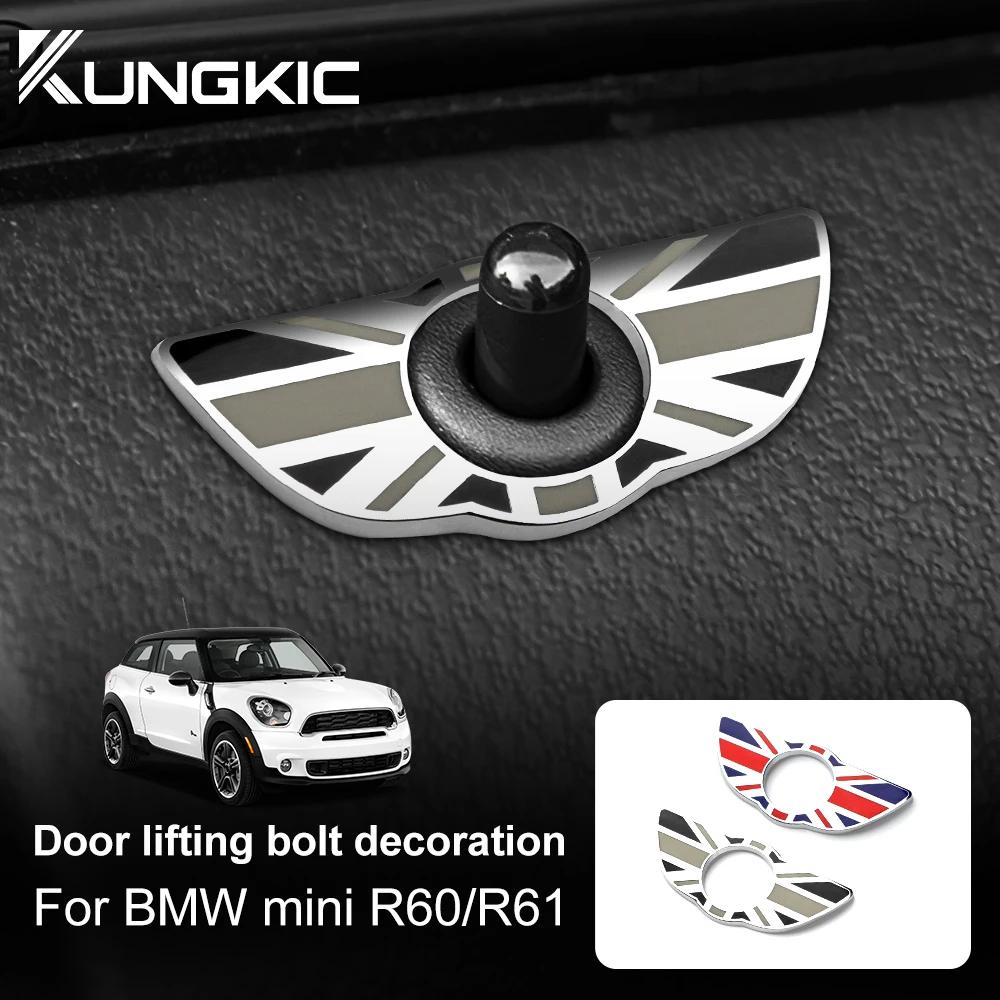 Car Auto Accessories For BMW Mini R60 Countryman Door Pin Lock Wing Emblem Badge Stickers For Mini Cooper Countryman R60 R61 Acc
