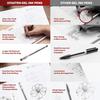 XFasten Extra Fine Point Pens 0.38mm 24-Pack Japanese-Style Fine Tip Gel Ink Ballpoint Pen Black, Smooth Ink Flow, Smudge-Free, Quick-Drying, No